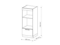 Clearance Vicco Mikrowellenschrank Fame-Line Bordeaux Hochglanz/Anthrazit 60 cm Offen Küchenregale