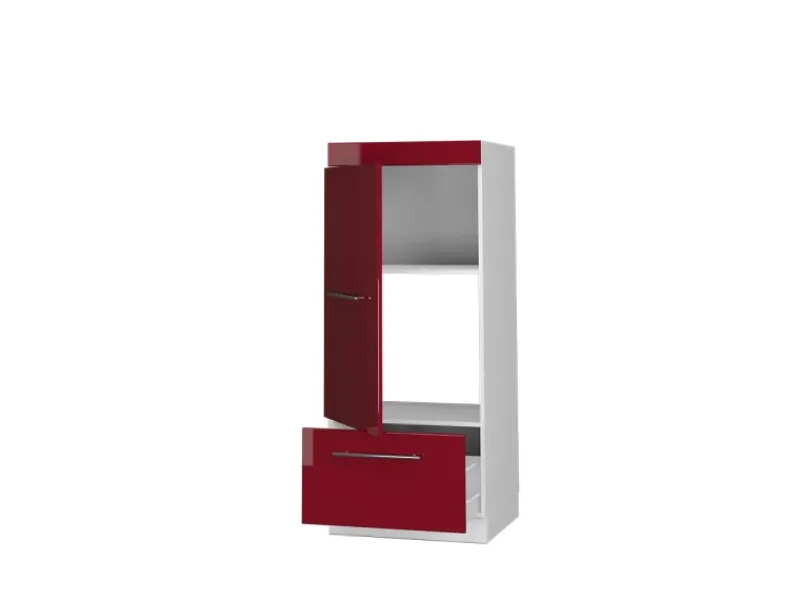 Sale Vicco Mikrowellenschrank Fame-Line Küchenregal für die Mikrowelle Bordeaux Hochglanz/Weiß 60 cm Küchenregale