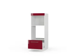 Best Vicco Mikrowellenschrank Fame-Line Bordeaux Hochglanz/Weiß 60 cm Offen Bordeaux-Glanz
