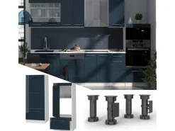 Online Vicco Mikrowellenschrank Fame-Line Küchenregal für die Mikrowelle Hochglanz/Weiß 60 cm Dunkelblau