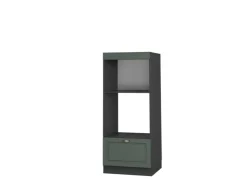Einbauküchen|Küchenschränke<Vicco Mikrowellenschrank Fame-Line Grün-Gold Landhaus/Anthrazit 60 cm Offen Dunkelgrün