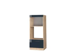 Best Vicco Mikrowellenschrank Fame-Line Hochglanz/Goldkraft Eiche 60 cm Offen Pantryküchen|Küchenregale