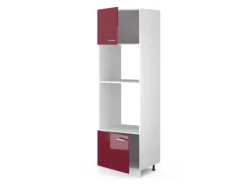 Küchenregale<Vicco Mikrowellenschrank R-Line Küchenregal für die Mikrowelle Bordeaux Hochglanz/Weiß 60 cm Bordeaux-Glanz