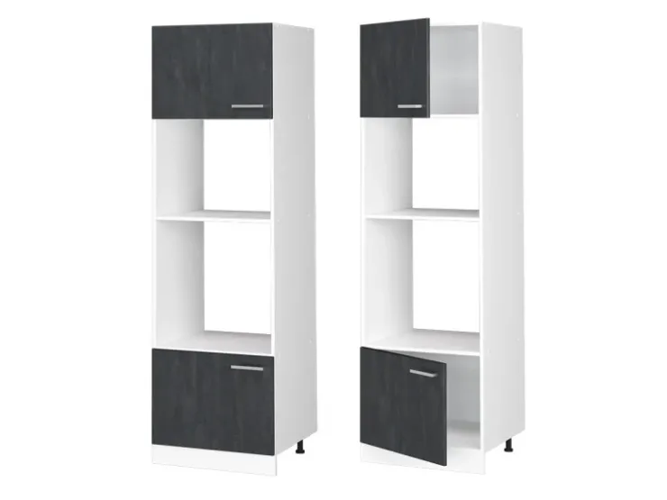 Sale Vicco Mikrowellenschrank R-Line Küchenregal für die Mikrowelle Schwarz Beton/Weiß Beton Anthrazit