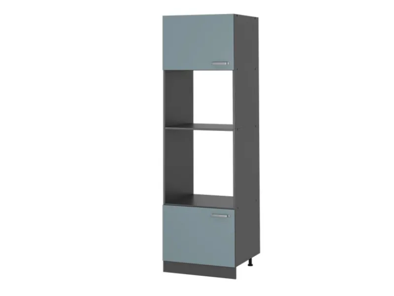 Discount Vicco Mikrowellenschrank R-Line Küchenregal für die Mikrowelle Blau-Grau/Anthrazit 60 cm Küchenregale