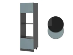 Discount Vicco Mikrowellenschrank R-Line Küchenregal für die Mikrowelle Blau-Grau/Anthrazit 60 cm Küchenregale