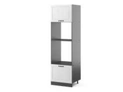 Vicco Mikrowellenschrank R-Line Küchenregal für die Mikrowelle Weiß Landhaus/Anthrazit 60 cm Kücheninseln|Küchenregale
