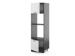 Vicco Mikrowellenschrank R-Line Küchenregal für die Mikrowelle Weiß Landhaus/Anthrazit 60 cm Kücheninseln|Küchenregale