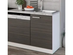 Outlet Vicco Optima Küchenzeile /Weiß 270 cm ohne Arbeitsplatte mit LED-LeistenOptima ohne E-Geräte Einbauküchen