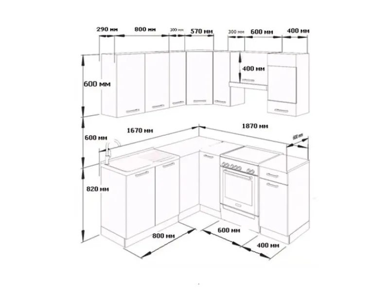 Outlet Vicco Rick Eckküche Weiß/ 187 x 167 cm AP MarmorRick ohne E-Geräte Winkelküchen|Einbauküchen