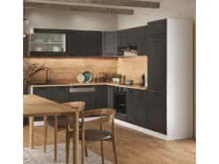 Hot Vicco R-Line Eckküche Anthrazit Landhaus/Weiß 227 x 287 cm AP Eiche ohne E-Geräte Anthrazit Struktur