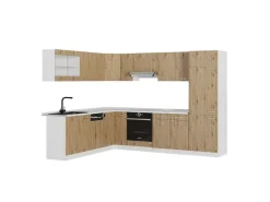 Sale Vicco R-Line Eckküche /Weiß 227 x 287 cm AP Marmor ohne E-Geräte Artisan Eiche