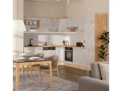 Vicco R-Line Eckküche /Goldkraft Eiche 227 x 287 cm ohne Arbeitsplatte ohne E-Geräte Winkelküchen