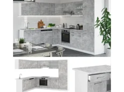 Online Vicco R-Line Eckküche 227 x 287 cm AP Marmor ohne E-Geräte Winkelküchen