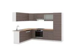 Clearance Vicco R-Line Eckküche /Weiß 227 x 287 cm AP Eiche ohne E-Geräte Winkelküchen|Küchenschränke