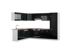 Vicco R-Line Eckküche /Weiß 227 x 287 cm AP Eiche ohne E-Geräte Winkelküchen|Küchenschränke