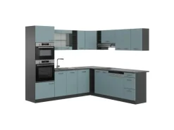 Online Vicco R-Line Einbauküche Blau-Grau/Anthrazit 237 x 60 cm ohne Arbeitsplatte ohne E-Geräte Blaugrau
