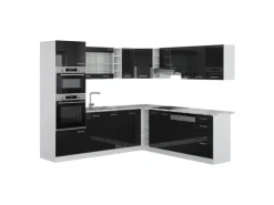 Clearance Vicco R-Line Einbauküche in L-Form 237 x 60 cm AP Marmor ohne E-Geräte Winkelküchen|Einbauküchen