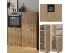 New Vicco R-Line Küchenblock Artisan-Eiche/Goldkraft Eiche 180 cm ohne Arbeitsplatte ohne E-Geräte Single-Küchen|Pantryküchen