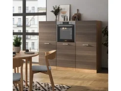 Best Vicco R-Line Küchenblock /Goldkraft Eiche 180 cm ohne Arbeitsplatte ohne E-Geräte Edelgrau