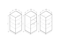 Einbauküchen<Vicco R-Line Küchenblock Weiß Hochglanz/Goldkraft Eiche 180 cm ohne Arbeitsplatte ohne E-Geräte Hochglanz Weiß