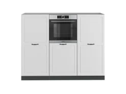 Best Vicco R-Line Küchenblock Weiß Landhaus/Anthrazit 180 cm ohne Arbeitsplatte ohne E-Geräte Weiß Strukturiert