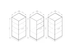 Best Vicco R-Line Küchenblock Weiß Landhaus/Anthrazit 180 cm ohne Arbeitsplatte ohne E-Geräte Weiß Strukturiert