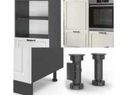 Best Vicco R-Line Küchenblock Weiß Landhaus/Anthrazit 180 cm ohne Arbeitsplatte ohne E-Geräte Weiß Strukturiert