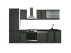 Discount Vicco R-Line Küchenzeile Anthrazit Landhaus/Weiß 300 cm AP Anthrazit ohne E-Geräte Anthrazit Struktur