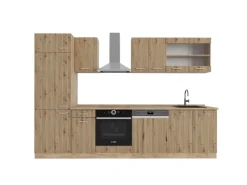 Hot Vicco R-Line Küchenzeile Artisan-Eiche/Goldkraft Eiche 300 cm AP Eiche ohne E-Geräte Single-Küchen|Pantryküchen