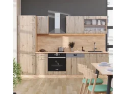 Hot Vicco R-Line Küchenzeile Artisan-Eiche/Goldkraft Eiche 300 cm AP Eiche ohne E-Geräte Single-Küchen|Pantryküchen