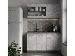 Sale Vicco R-Line Küchenzeile /Anthrazit 140 cm AP Eiche ohne E-Geräte Beton