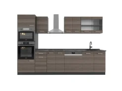 Outlet Vicco R-Line Küchenzeile /Anthrazit 300 cm mit HochschrankAP Anthrazit ohne E-Geräte Einbauküchen
