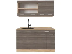 Online Vicco R-Line Küchenzeile /Goldkraft Eiche 140 cm AP Eiche ohne E-Geräte Edelgrau