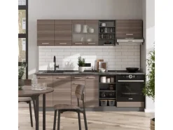 Best Vicco R-Line Küchenzeile /Anthrazit 240 cm ohne Arbeitsplatte ohne E-Geräte Einbauküchen