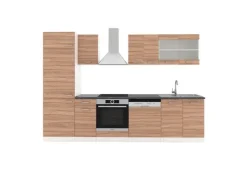 Clearance Vicco R-Line Küchenzeile Sonoma/Weiß 300 cm AP Anthrazit ohne E-Geräte Sonoma-Weiß