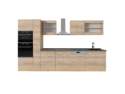 Einbauküchen<Vicco R-Line Küchenzeile Sonoma/Goldkraft Eiche 350 cm AP Anthrazit ohne E-Geräte Sonoma Eiche