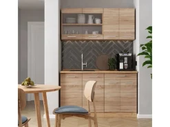 Discount Vicco R-Line Küchenzeile Sonoma/Goldkraft Eiche 140 cm AP Eiche ohne E-Geräte Single-Küchen