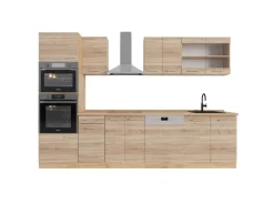 Hot Vicco R-Line Küchenzeile Sonoma/Goldkraft Eiche 300 cm mit HochschrankAP Eiche ohne E-Geräte Sonoma Eiche