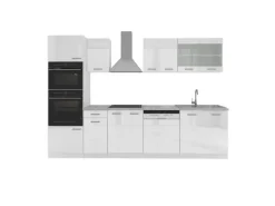 Sale Vicco R-Line Küchenzeile 300 cm mit HochschrankAP Marmor ohne E-Geräte Pantryküchen