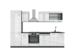 New Vicco R-Line Küchenzeile /Anthrazit 300 cm AP Anthrazit ohne E-Geräte Küchenschränke