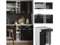 Sale Vicco R-Line Mini-Küche 160 cm AP Marmor ohne E-Geräte Single-Küchen|Miniküchen