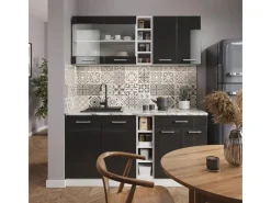 Vicco R-Line Singleküche /Weiß 160 cm ohne Arbeitsplatte ohne E-Geräte Single-Küchen