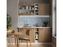 Best Vicco R-Line Singleküche /Weiß 160 cm AP Anthrazit ohne E-Geräte Single-Küchen|Einbauküchen