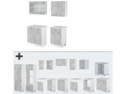 Single-Küchen<Vicco R-Line Singleküche 140 cm AP Marmor ohne E-Geräte Beton