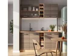 Best Vicco R-Line Singleküche /Goldkraft Eiche 160 cm AP Eiche ohne E-Geräte Single-Küchen