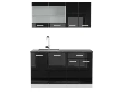 Best Vicco R-Line Singleküche /Anthrazit 160 cm AP Anthrazit ohne E-Geräte Single-Küchen|Einbauküchen