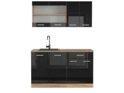 Outlet Vicco R-Line Singleküche /Goldkraft Eiche 140 cm ohne Arbeitsplatte ohne E-Geräte Single-Küchen