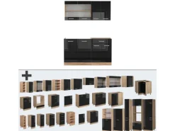 Outlet Vicco R-Line Singleküche /Goldkraft Eiche 140 cm ohne Arbeitsplatte ohne E-Geräte Single-Küchen