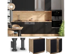 Sale Vicco Spülenunterschrank Fame-Line Gestreift 80 cm ohne Arbeitsplatte Küchenschränke